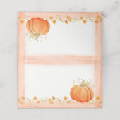 カボチャの水のカラーアート秋感謝祭カード プレイスカード (外部開封)