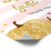 カボチャの水のカラーカードとギフトサイン ポスター (角)