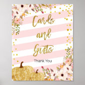 カボチャの水のカラーカードとギフトサイン ポスター (正面)