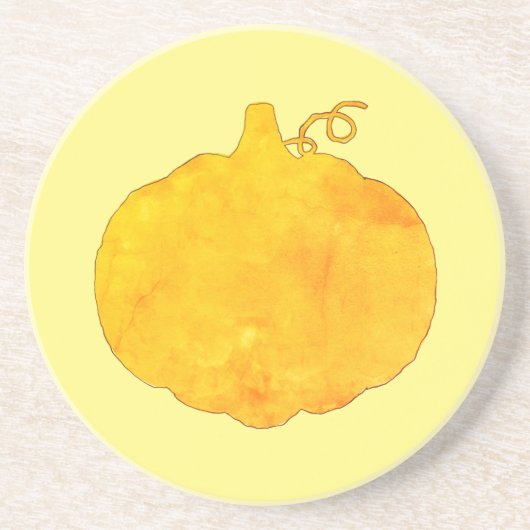 カボチャの水の絵画色 コースター (正面)