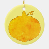 カボチャの水の絵画色 セラミックオーナメント (裏面)