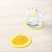 カボチャの水の絵画色 ラウンドペーパーコースター (インサイチュ)