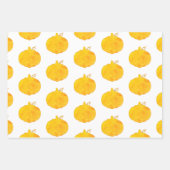 カボチャの水の絵画色 ラッピングペーパーシート (正面)