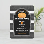 カボチャの水の色の不気味墓石ハロウィーン 招待状 (スタンド正面)