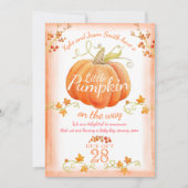 カボチャの水の色の妊娠発表 案内状 (正面)
