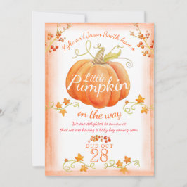カボチャの水の色の妊娠発表 案内状