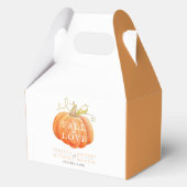 カボチャの水の色の秋のラヴ結婚ィーズ フェイバーボックス (裏面)