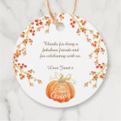 カボチャの水の色の芸術のフレンドリー フェイバータグ (裏面)