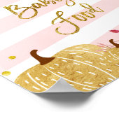 カボチャの水の色を推測ベビー食品の看板 ポスター (角)