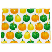 カボチャの水の色パターン ラージペーパーバッグ (正面)
