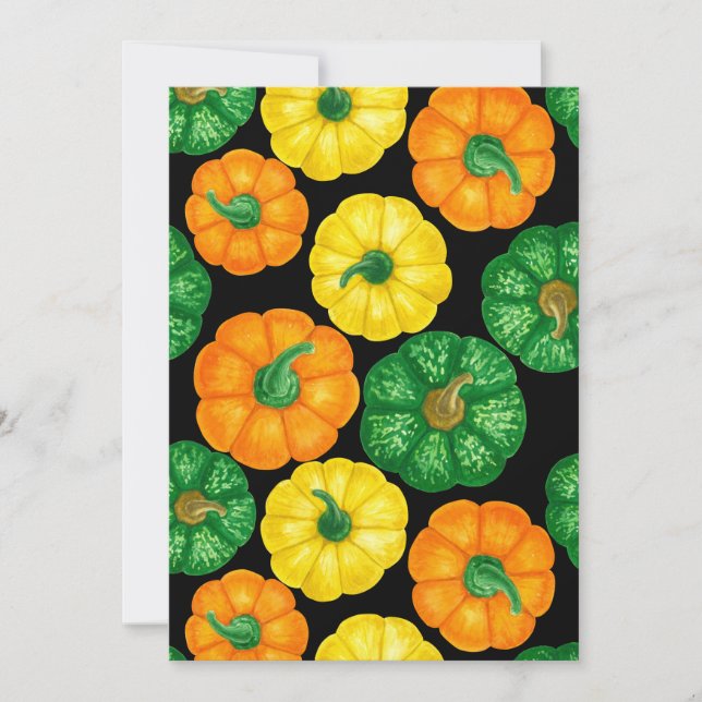 カボチャの水彩模様3 (正面)