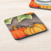 カボチャの水彩 コースター (左側)