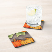 カボチャの水彩 コースター (右側)