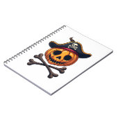 カボチャの海賊 � ハロウィーンのドクロTシャツ ノートブック (左側)