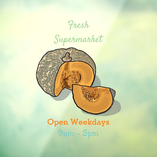 カボチャの漫画イラストレーション ウィンドウサイン (シート3)