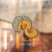 カボチャの漫画イラストレーション ウィンドウサイン (シート2)