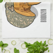 カボチャの漫画イラストレーション キッチンタオル (折り畳み)