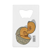 カボチャの漫画イラストレーション クレジットカード栓抜き (正面)