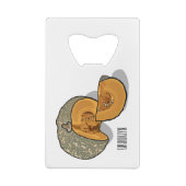 カボチャの漫画イラストレーション クレジットカード栓抜き (裏面)