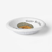 カボチャの漫画イラストレーション ペーパーボウル (傾斜あり)