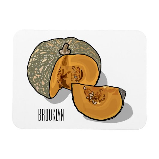 カボチャの漫画イラストレーション マグネット (横)