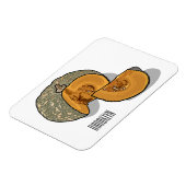 カボチャの漫画イラストレーション マグネット (左側)