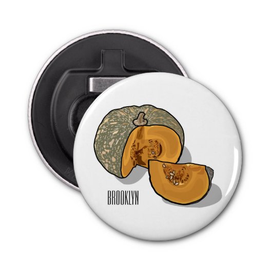 カボチャの漫画イラストレーション 栓抜き (正面)