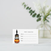 カボチャの猫ハロウィンが怖い漫画 名刺 (スタンド正面)