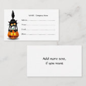 カボチャの猫ハロウィンが怖い漫画 名刺 (正面/裏面)