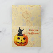 カボチャの猫 サンキューカード (内部)