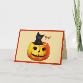 カボチャの猫 サンキューカード
