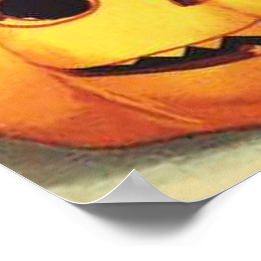 カボチャの猫 ポスター (角)