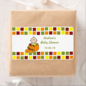 カボチャの男の子の赤ちゃんシャワー水ボトルラベル ラベル (インサイチュ)