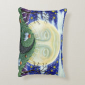 カボチャの男はハロウィーンの月の中で男に会った アクセントクッション (裏面(縦))