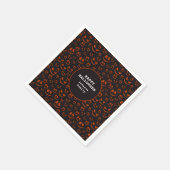 カボチャの目とグリズインブラックハローウィンパーティ スタンダードカクテルナプキン (角)