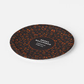 カボチャの目とグリズインブラックハローウィンパーティ ペーパープレート (アングル)