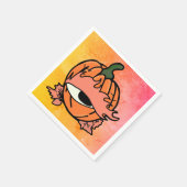 カボチャの眠い不気味目 スタンダードカクテルナプキン (角)