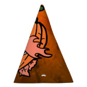 カボチャの眠い不気味目 パーティーハット (右)