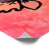 カボチャの眠い不気味目 ポスター (角)