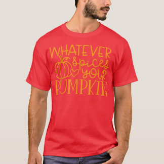 カボチャの秋の収穫おもしろいのスパイス Tシャツ