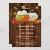 カボチャの秋の独身最後の夜パーティー招待状 招待状 (正面/裏面)