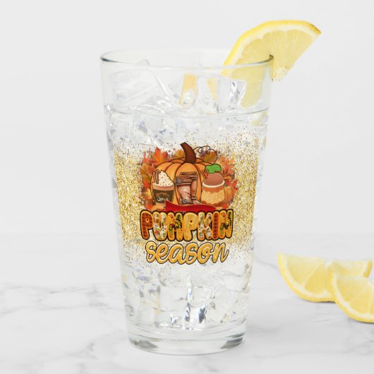 カボチャの秋カスタマイズ タンブラーグラス (アイス裏面)