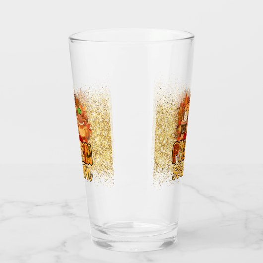 カボチャの秋カスタマイズ タンブラーグラス (左)