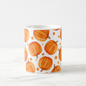 カボチャの継ぎ目のない模様 コーヒーマグカップ (中央)