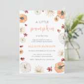 カボチャの緑の小さな離れ赤ん坊シャワー 招待状 (スタンド正面)