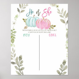 カボチャの緑の投票板 ポスター