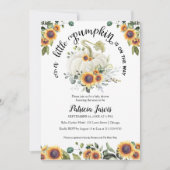 カボチャの緑の赤ちゃんシャワー招待状 (正面)