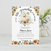 カボチャの緑の赤ちゃんシャワー招待状 (スタンド正面)