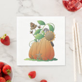 カボチャの花とミツバチ スタンダードランチョンナプキン (インサイチュ)