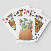 カボチャの花とミツバチ トランプ (裏面)